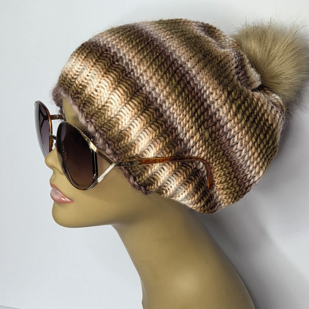Dior Gradient Brown Shield Sunglasses with Gold Trim - Picture 3 of 15